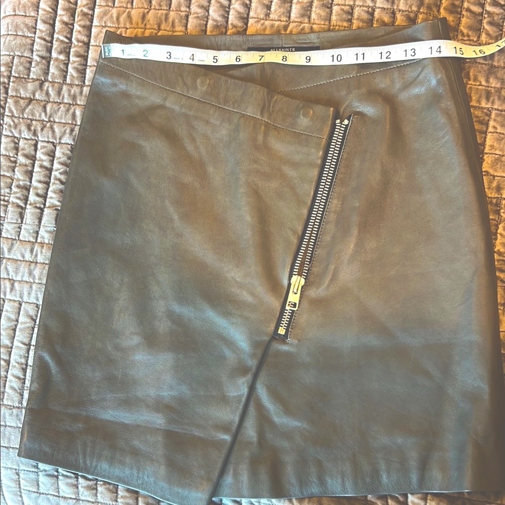 All Saints Silver Mini Skirt - Picture 4 of 7
